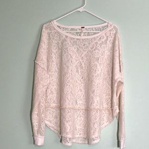 Free People Lightweight Lace Sweater